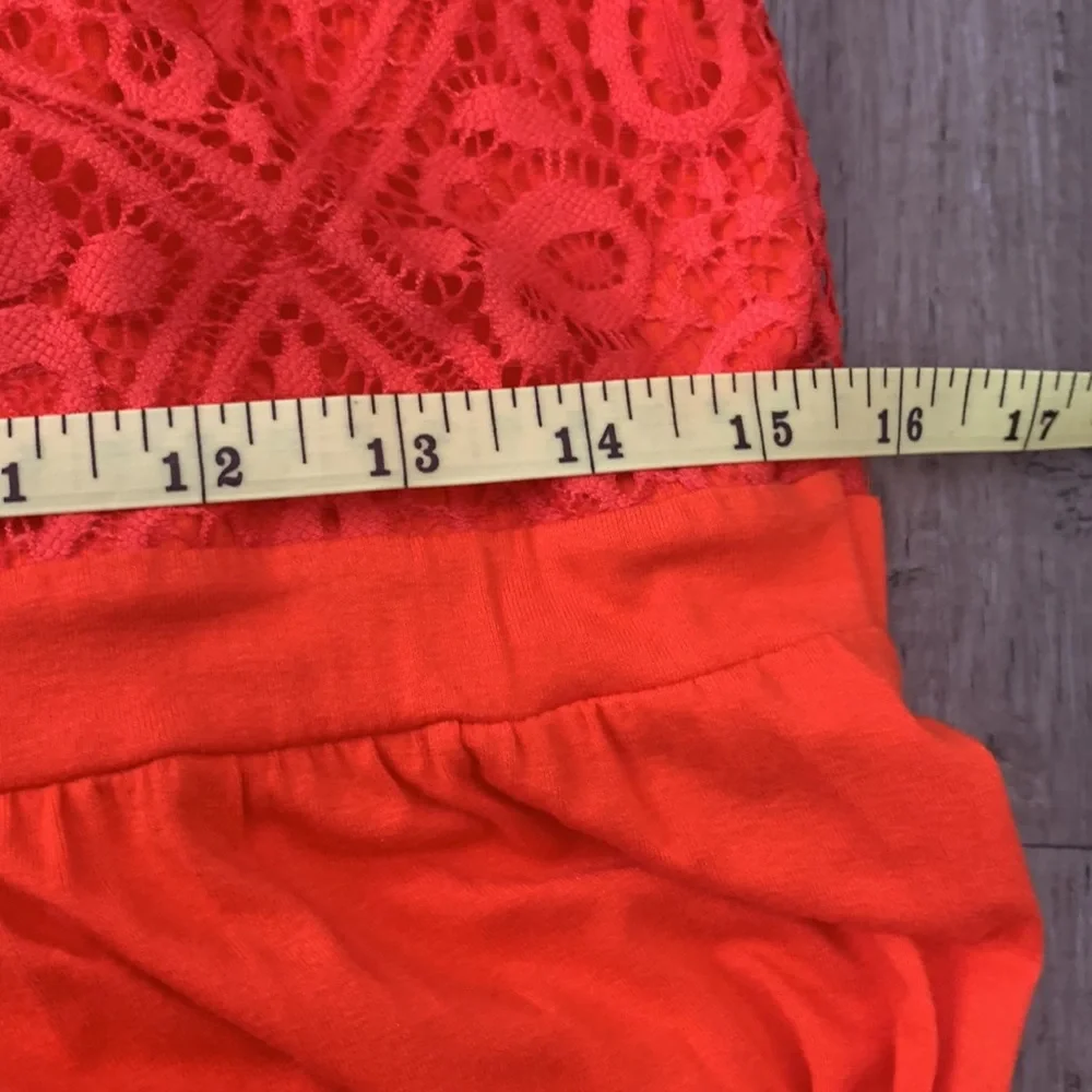 Jessica Taylor Orange/Coral Lace Detail Maxi Dress Large NWOT - Picture 6 of 7
